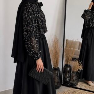 Flared black Skirt