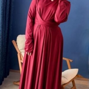 Burgundy Burkini 3 pisces